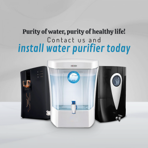 Water Purifier Installation Advertisement Design For LinkedIn