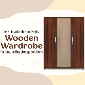 Modern Wooden Wardrobe Storage Solution Social Media Post For Twitter