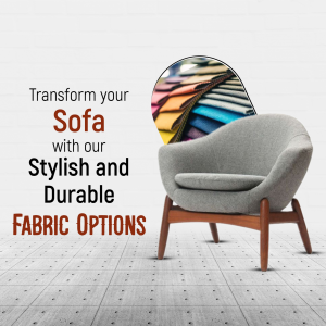 Stylish Sofa Fabric Options Flyer For Telegram