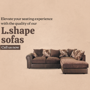 L-Shape Sofa Promotion Marketing Image For Instagram
