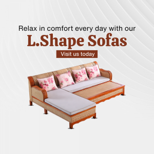 Comfortable L-Shape Sofa Collection Branding Post For Pinterest