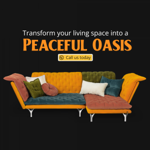 Transform Your Living Space Into A Peaceful Oasis Poster For Instagram