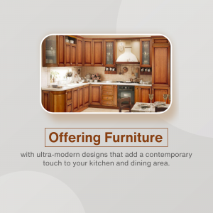 Modern Kitchen Furniture Design Poster For Facebook