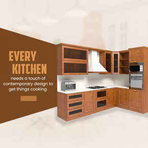 Contemporary L-Shaped Kitchen Design Artwork For Threads