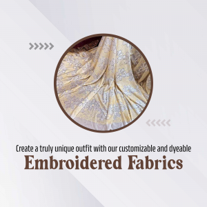 Customizable And Dyeable Embroidered Fabric Creative Design For WhatsApp