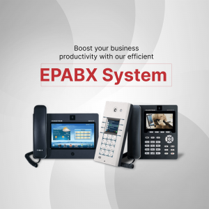 Business EPABX Communication System Business Poster For LinkedIn