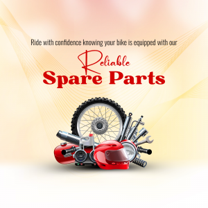 Reliable Bike Spare Parts Advertisement Poster For Google Business Profile
