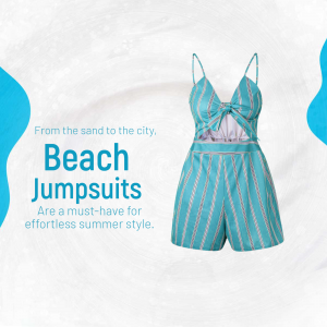 Summer Beach Jumpsuit Collection Template For LinkedIn