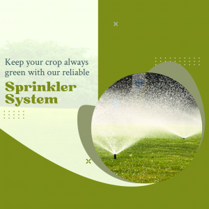 Reliable Agricultural Sprinkler System Promotion Artwork For WhatsApp