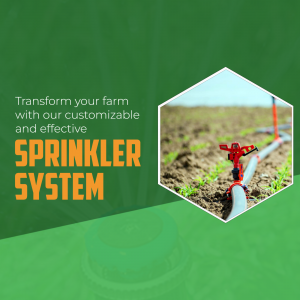 Customizable Agricultural Sprinkler System Social Media Post For WhatsApp