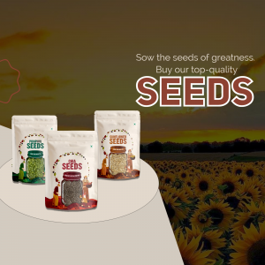 Top-Quality Organic Seed Collection Promotional Banner For WhatsApp