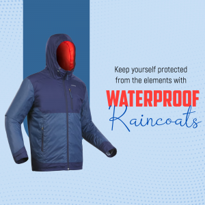 Waterproof Outdoor Raincoat Artwork For WhatsApp