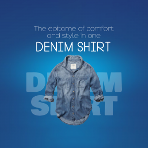 Classic Women's Denim Shirt Business Poster For Google Business Profile