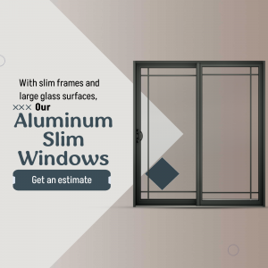 Modern Aluminum Slim Windows Advertisement Template For Instagram