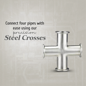 Precision Steel Cross Pipe Fitting Banner For Instagram