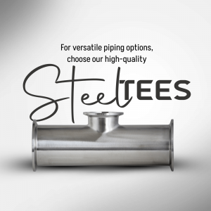 High-Quality Stainless Steel Tee Pipe Fitting Template For WhatsApp
