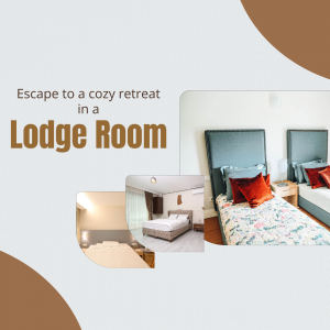 Cozy Lodge Room Retreat Banner For Pinterest