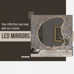 Custom LED Mirror Design Promotional Banner For Instagram