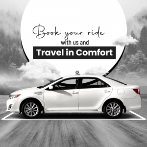 Comfortable Taxi Ride Service Graphic For X
