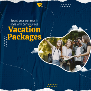 Luxurious Vacation Packages Summer Promotion Image For WhatsApp