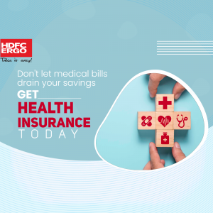 HDFC ERGO Health Insurance Advertisement Flyer For WhatsApp