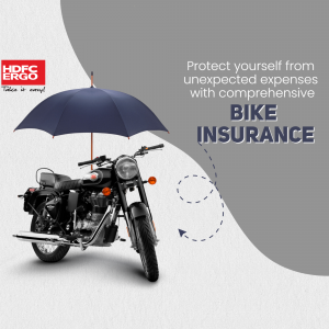 HDFC ERGO Comprehensive Bike Insurance Advertisement Social Media Post For Google Business Profile