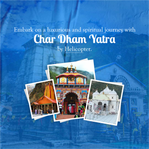 Char Dham Yatra By Helicopter Promotional Banner For Instagram