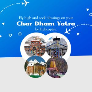 Char Dham Yatra By Helicopter Design For WhatsApp