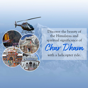 Char Dham Helicopter Yatra Branding Post For Telegram