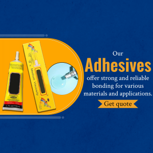 Industrial Adhesive Solution Marketing Graphic Advertisement For Facebook
