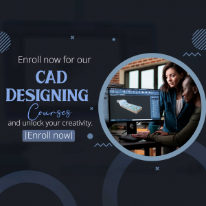 CAD Designing Course Enrollment Advertisement Banner For Facebook