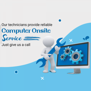 Onsite Computer Repair Service Advertisement Branding Post For Telegram