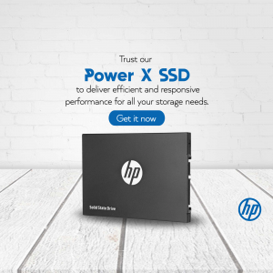 HP Power X SSD Storage Solution Marketing Image For Facebook