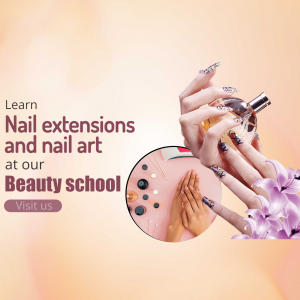 Nail Extension And Art Beauty School Course Advertisement Branding Post For Telegram