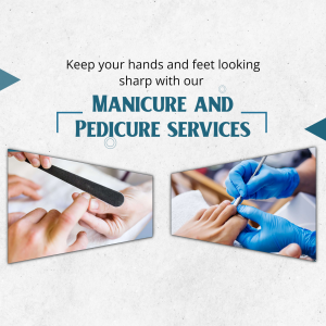Professional Manicure And Pedicure Services Advertisement Design For Twitter