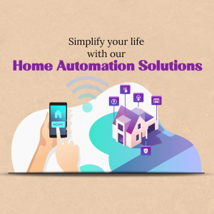 Simplify Your Life With Home Automation Solutions Business Poster For Telegram