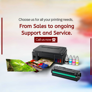 Professional Printer Sales And Support Services Marketing Image For Telegram