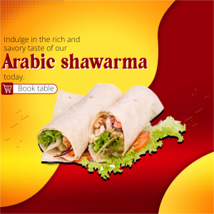 Arabic Shawarma Promotional Advertisement Creative Design For X