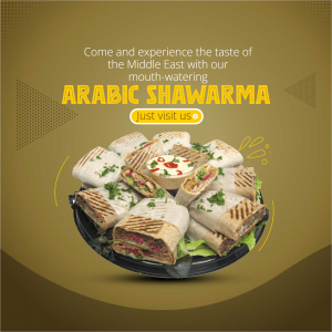 Arabic Shawarma Promotion Artwork For LinkedIn