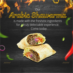 Authentic Arabic Shawarma Promotion Social Media Post For Threads
