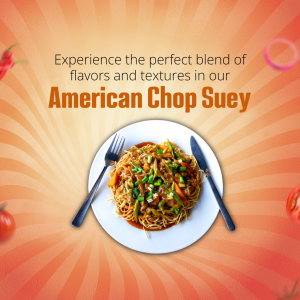 American Chop Suey Special Business Poster For WhatsApp