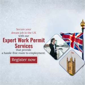 UK Work Permit Services Promotion Template For Telegram