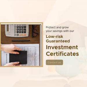 Low-Risk Guaranteed Investment Certificates Promotion Advertisement For WhatsApp