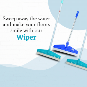 Home Cleaning Floor Wiper Social Media Post For X