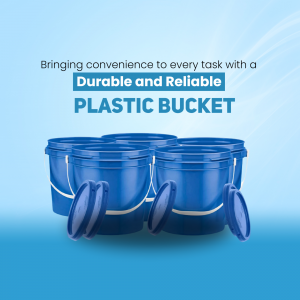 Durable And Reliable Plastic Bucket Banner For WhatsApp