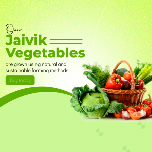 Fresh Jaivik Organic Vegetables Promotion Social Media Post For Google Business Profile