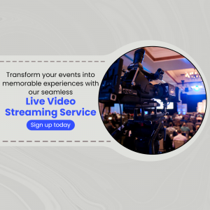 Professional Live Video Streaming Service Promotion Graphic For Pinterest