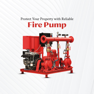 Industrial Fire Pump System Template For Twitter