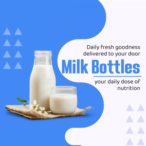 Fresh Milk Delivery Service Advertisement Artwork For Facebook