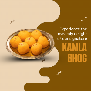 Kamla Bhog Bengali Sweet Treat Social Media Post For X